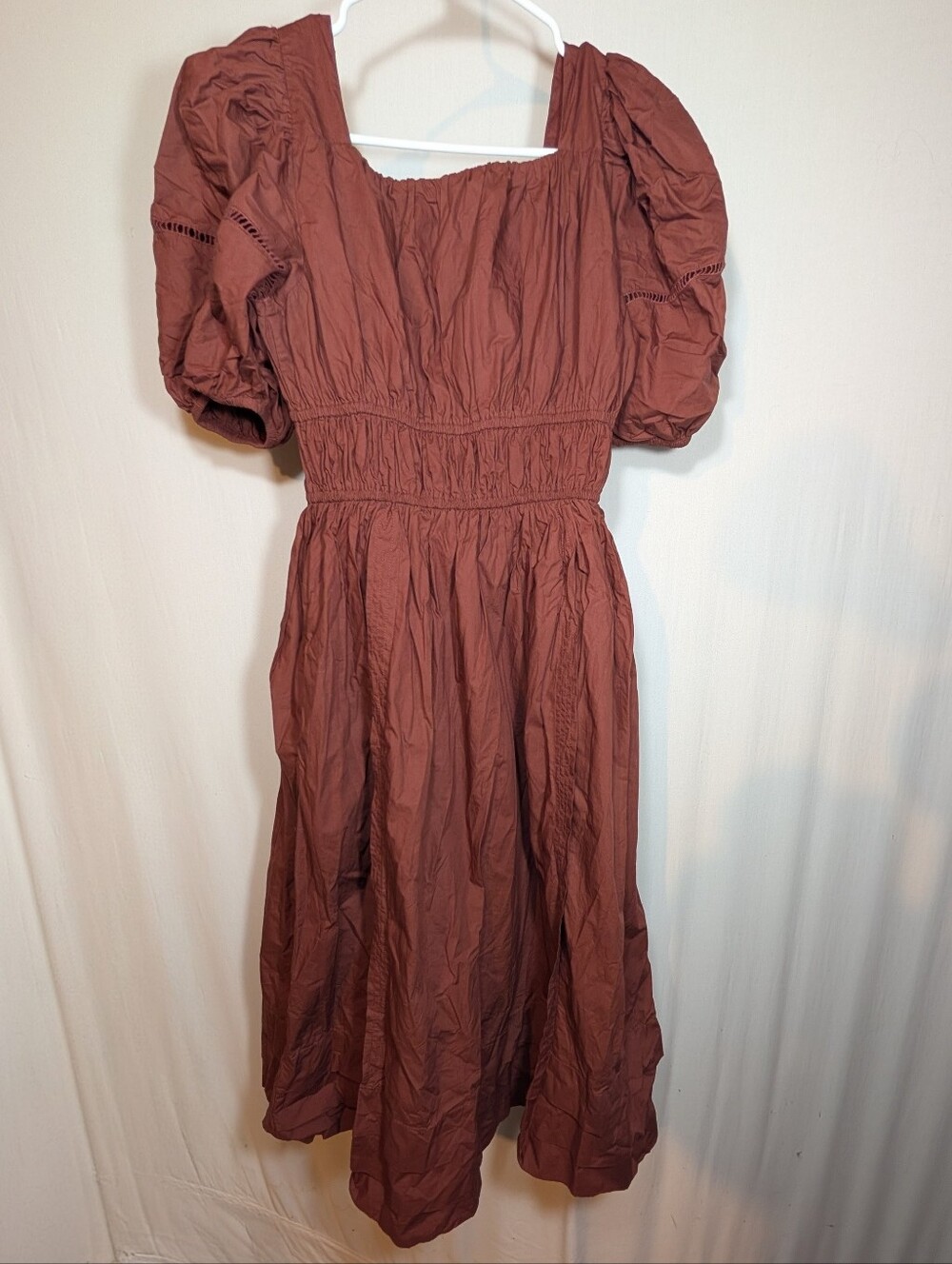 Ivy City Co Brooklyn Midi Dress Spice Pockets Cottagecore 100% Cotton S Small - Picture 5 of 7